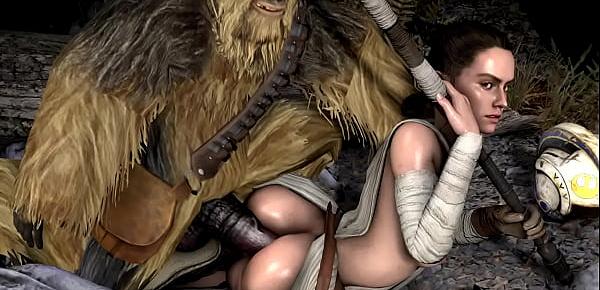  Star Wars Rey And Chewie